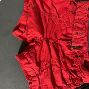 Red Belted shorts